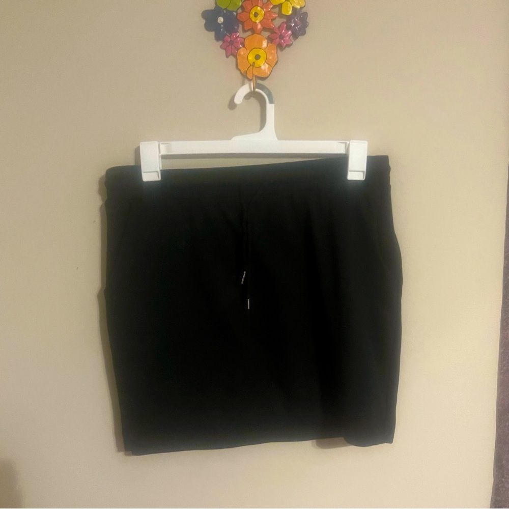 Shein, 2x black sweatshirt material mini skirt